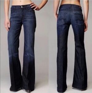 7 For All Mankind Indigo Wide Leg Jeans
